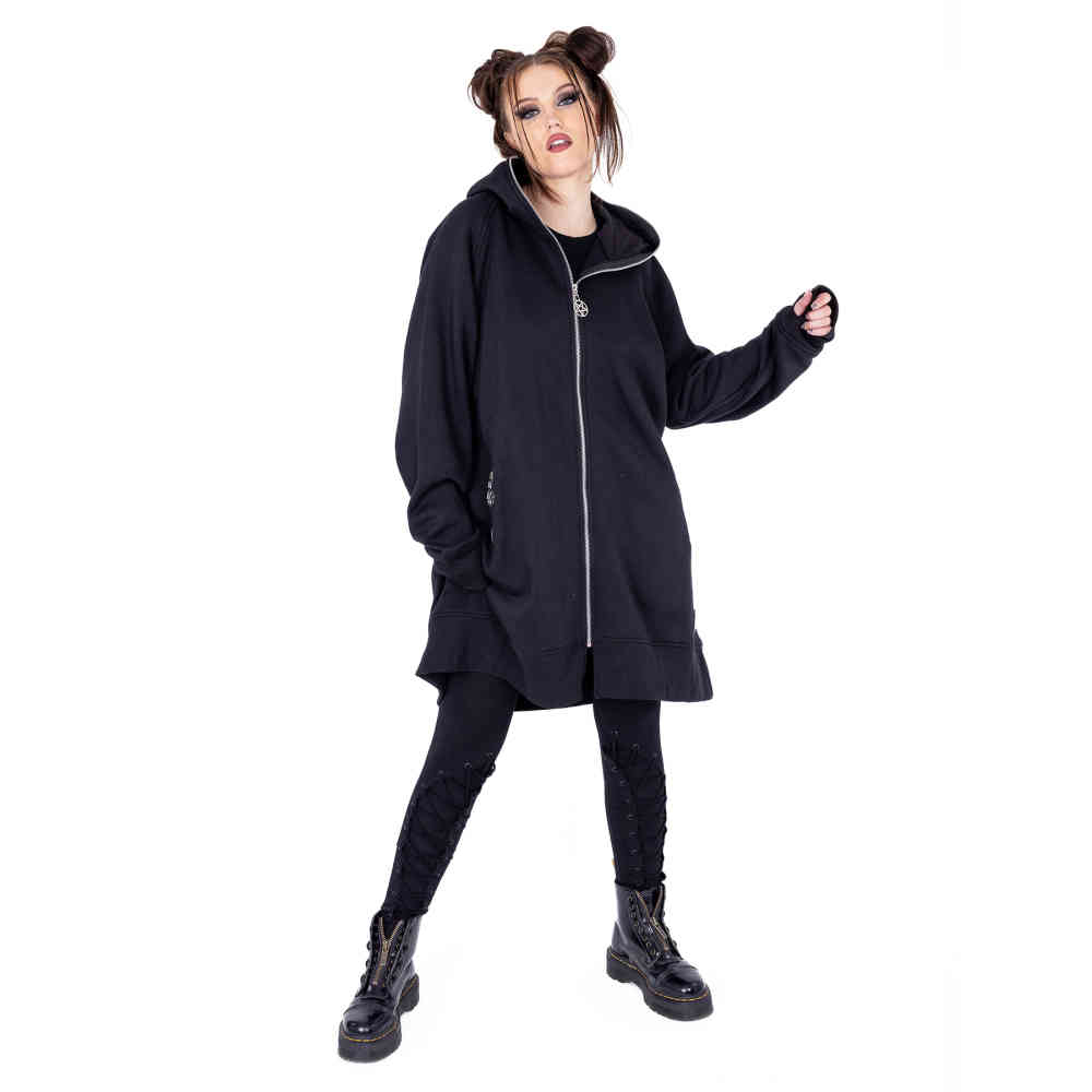 Chemical Black - Oksana Vest met capuchon - Zwart
